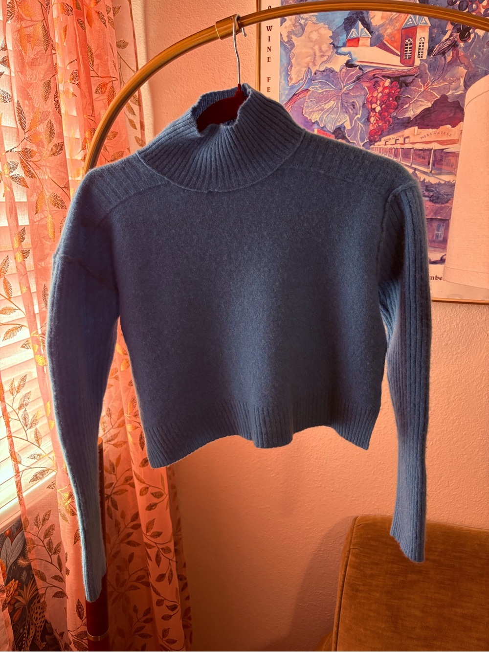 Free People Aubrey Cashmere Turtleneck Sweater in Blue